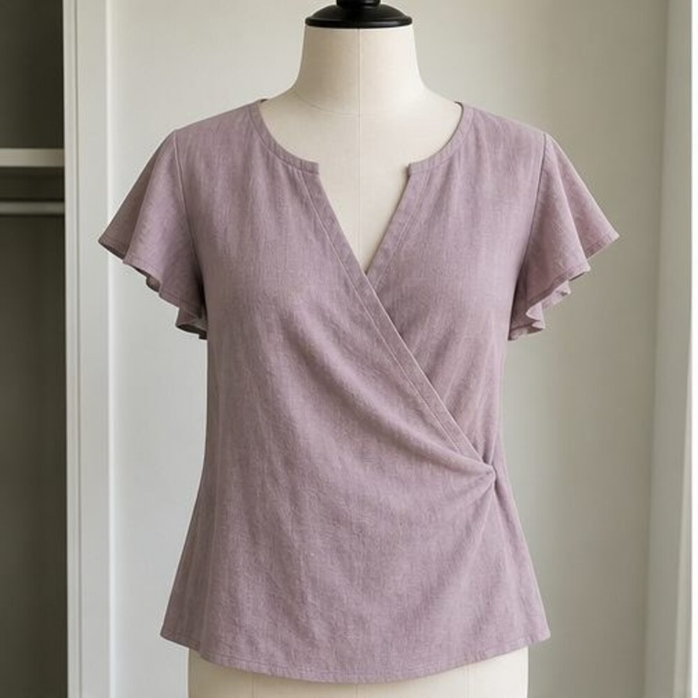 Mauve Puff Sleeve Top